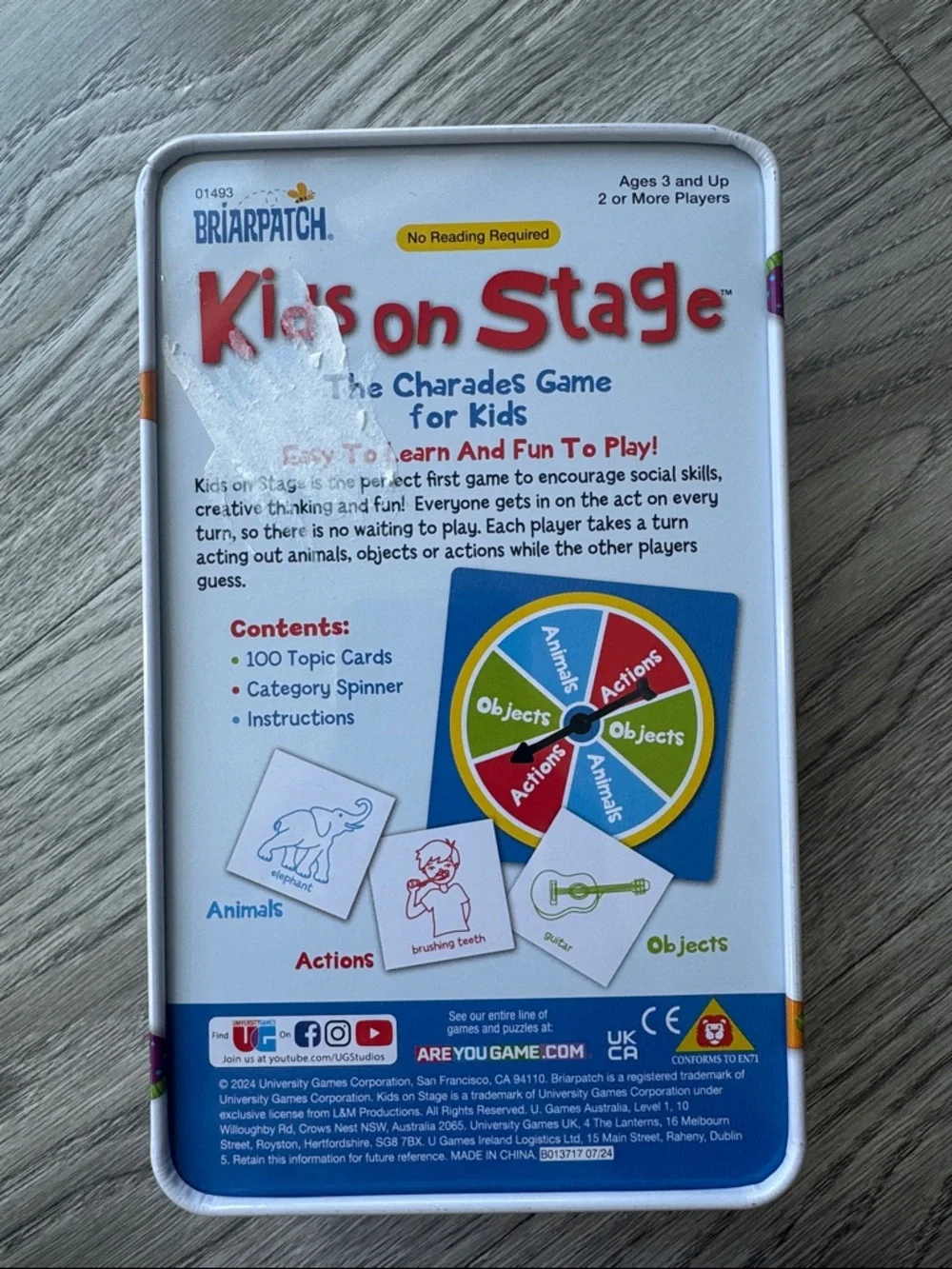 Briarpatch Kids on Stage Charades Game for Kids - White